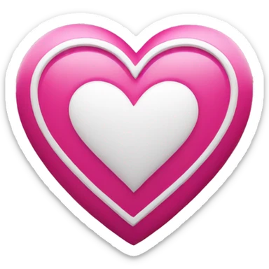 heart-deep-pink-and-white-color sticker