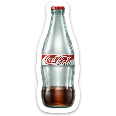 classic clear glass coca cola bottle sticker