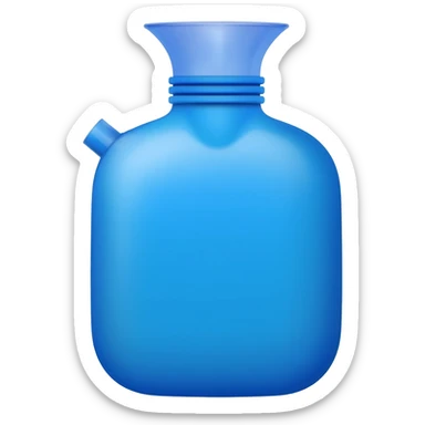 hot water bottle in blue sticker
