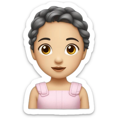 Une petite fille ￼ coréenne sticker