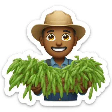 FARMER WITH CROPS sticker