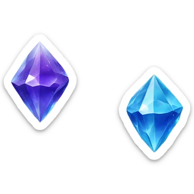Blue & purple crystal sticker