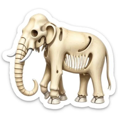 skeleton of a mammoth sticker