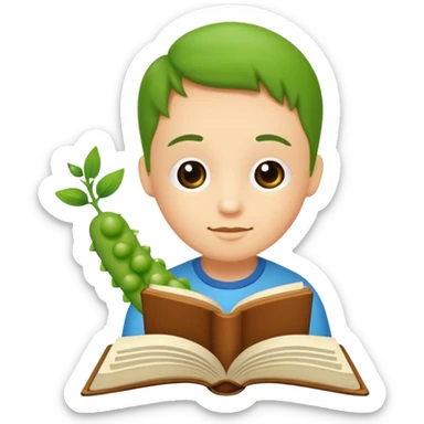 Book a teenie with some peas sticker