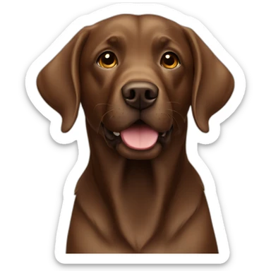 Brown labrador playing sticker