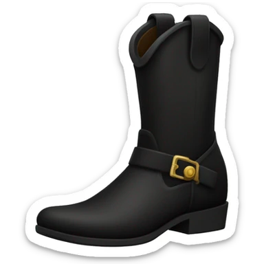 Bota negra de pelos sticker