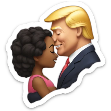 trump kissing his daughter, positivity, inclusiveness sticker