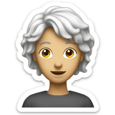 Une personne qui se gratte la tete sticker