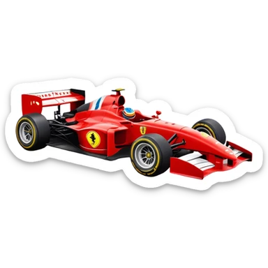 Red f1 ferrari car sticker