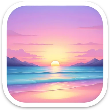 Pastel sunset sticker