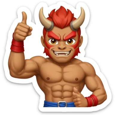 oni giving a thumbs up with GG text sticker