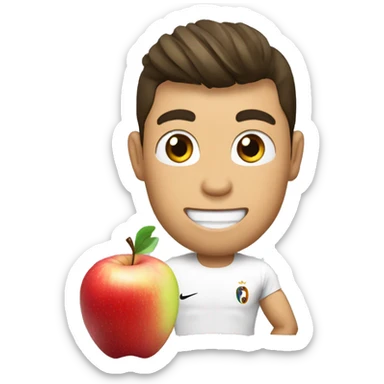 Cr7 qui mange une pomme  sticker