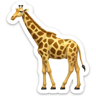 a giraffe playing casino sticker