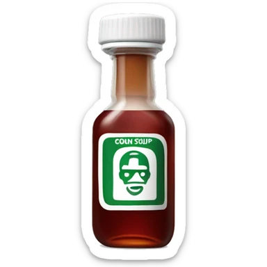 Cough syrup medicine bottle sticker