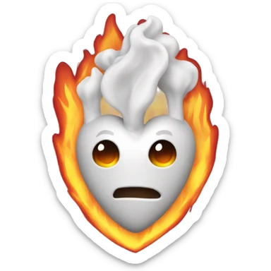 Real Heart With fire sticker