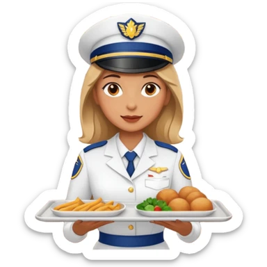 woman serving food in a restaurant sticker