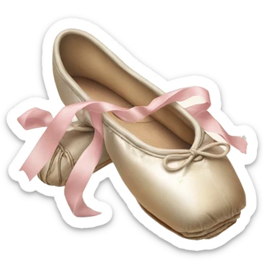 worn down pointe shoes sticker