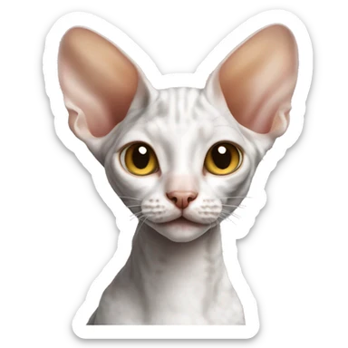Cat Cornish Rex sticker