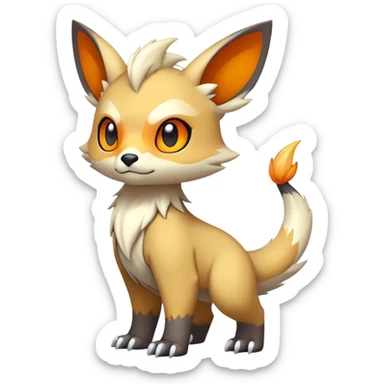 Cute cool edgy colorful fantasy animal hybrid Fakemon full body sticker