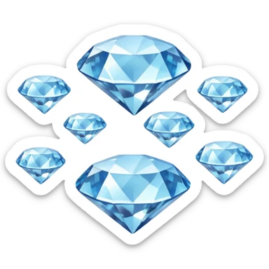 multiple shiny diamonds sticker