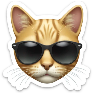 Cat with sunglasses sticker