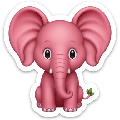 Strawberry elephant sticker