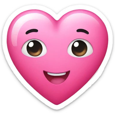 pink kawaii heart sticker