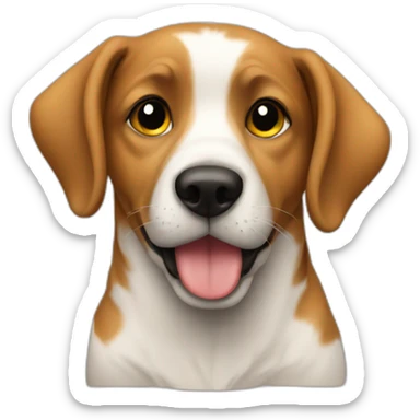 Dog kiss car sticker