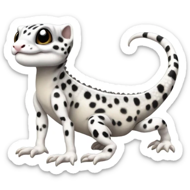 Snow leopard gecko lizard that is in a galaxy sticker