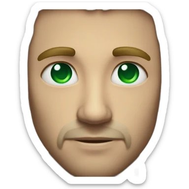 man an emerald in his eyes sticker