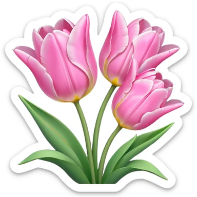 Pink tulips sticker