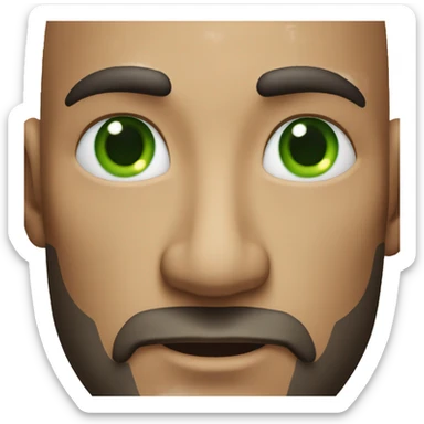 focused gaze of a man with green eyes sticker