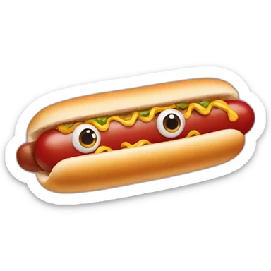 Hotdog with eyes sticker