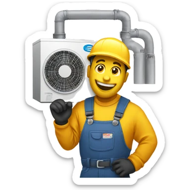 emoji doing hvac sticker