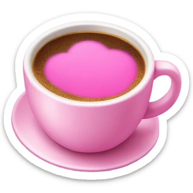 Pink coffee sticker