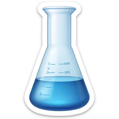 Lab beaker blue sticker