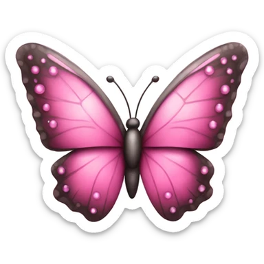 Sparkly pink butterfly  sticker