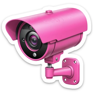 Security Camera pink with graffity sticker