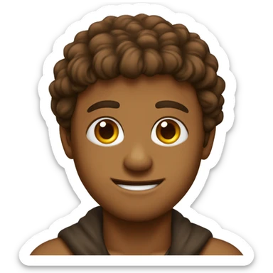 eu tenho olho marrom tem cabelo tenho cor de pele sticker