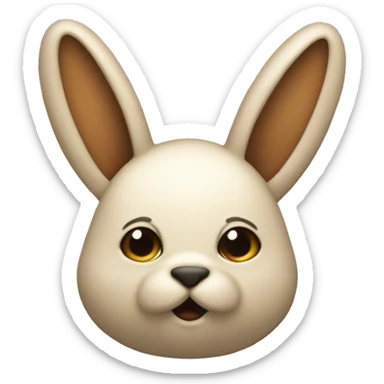 Conejo asomandose tras una pared  sticker