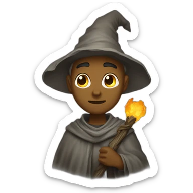 Caverne avec un mage sticker