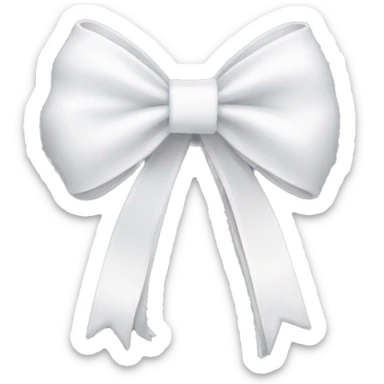 Cute girly white bow with laces  not thick bow thin laces and strings sticker