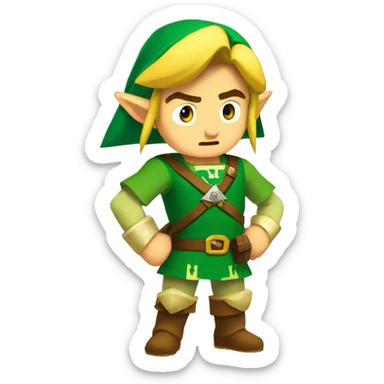 Legend of Zelda link emotions sticker