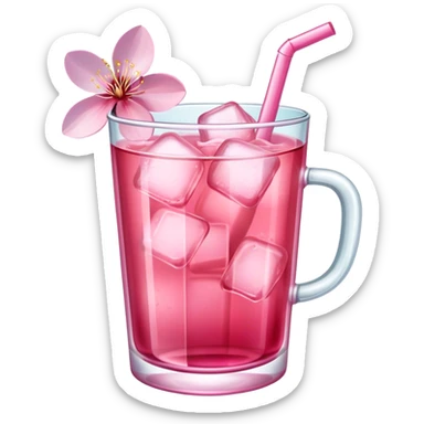Cherry Blossom ice tea sticker