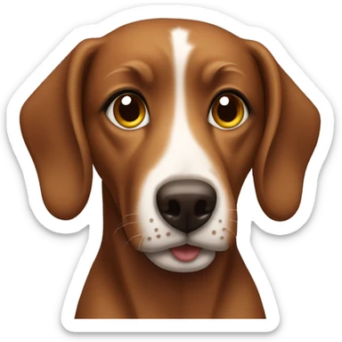 female brown dog sticker