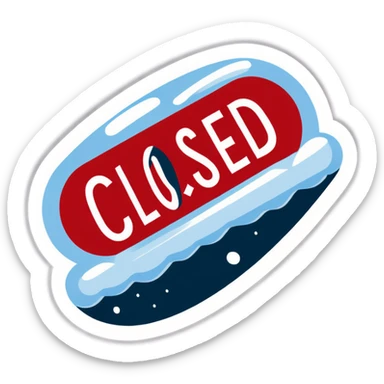 School closed because of snow sticker