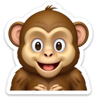 Goofy looking monkey  sticker