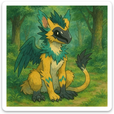 Sergal-Protogen-Fakémon-Digimon-Trico-Zeraora-Vernid-fusion-hybrid-creature sticker