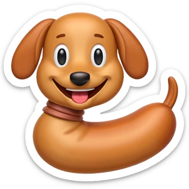 Weiner emoji silly  sticker
