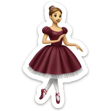 burgundy music box with ballerina sticker